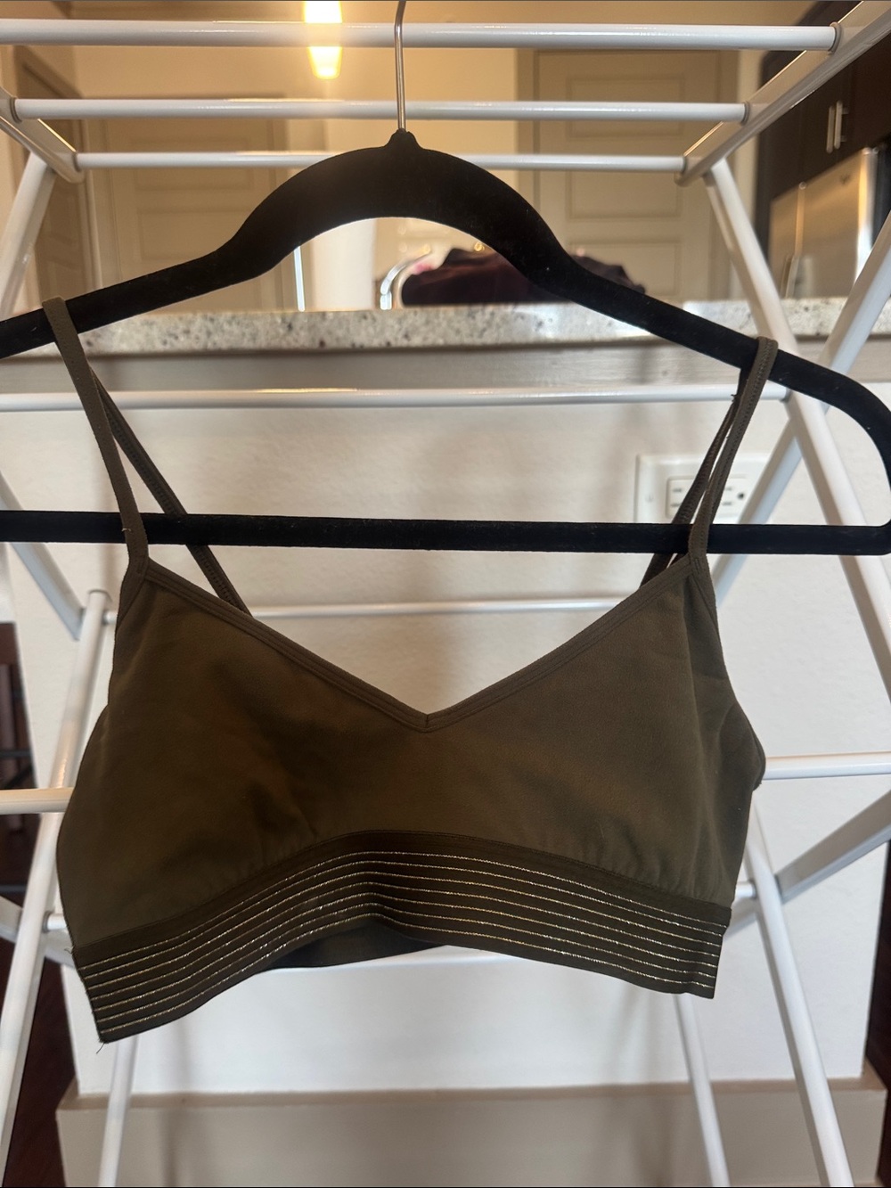 LULULEMON sports bra in olive green